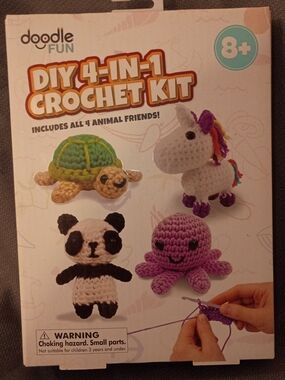 Doodle Fun DIY 4-in-1 Crochet Kit